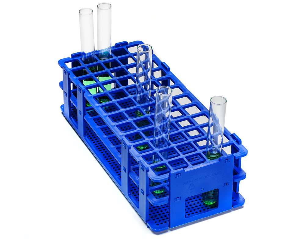 Bel Art No Wire Test Tube Rack For 13 16mm Tubes 60 Places Blue