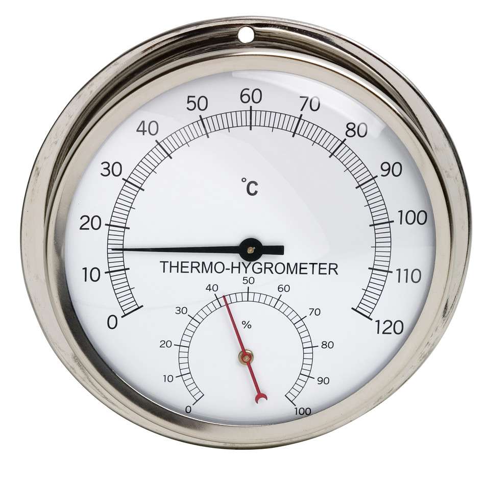 H-B DURAC Thermometer-Hygrometer; 0/120C, 0/100 Percent Humidity Range ...