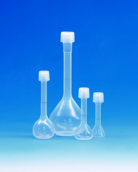 BRAND Volumetric flask, PFA, 10ml, A, with srew cap, GL18