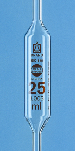 BRAND Bulb pipette BLAUBRAND® ETERNA, AS, DE-M, 5 ml, one-mark