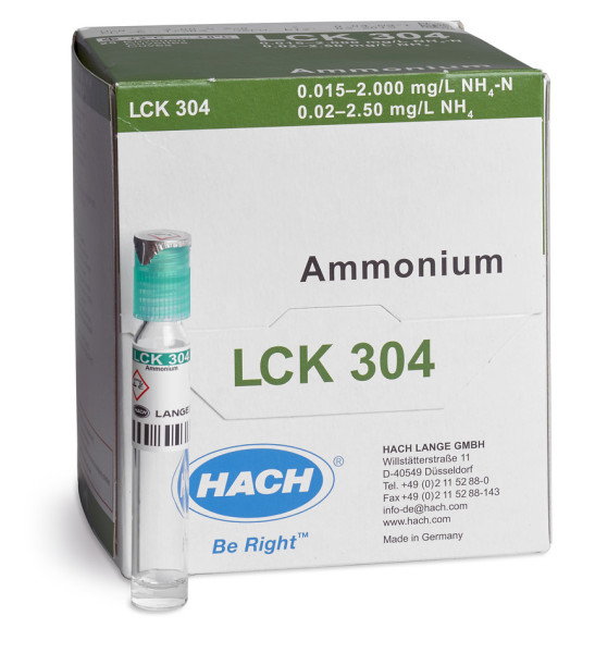 Hach Ammonium Küvetten-Test 0,015-2,0 mg/L NH4-N, 25 Bestimmungen