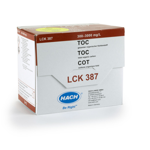 Hach TOC Küvetten-Test (Austreibmethode) 300-3000 mg/L C, 25 Bestimmungen