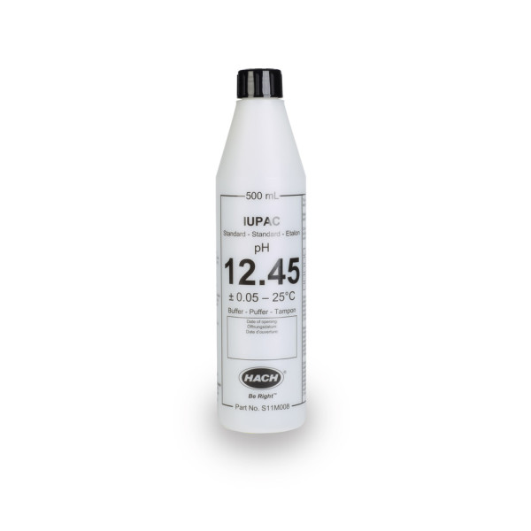 Hach Zertifizierte Puffer-Standardlösung, IUPAC, pH 12,45, 500 mL