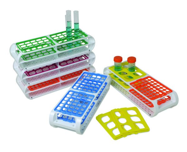 SP Bel-Art Switch-Grid Test Tube Rack; 24 Places,For 20-25mm Tubes, Fuchsia