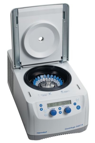 Eppendorf Centrifuge 5427 R, rotary knobs, with Rotor FA-45-12-17, 230 V