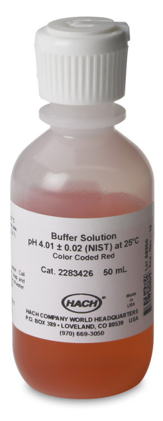 Hach Pufferlösung, pH 4,01, rote Farbcodierung, 50 mL