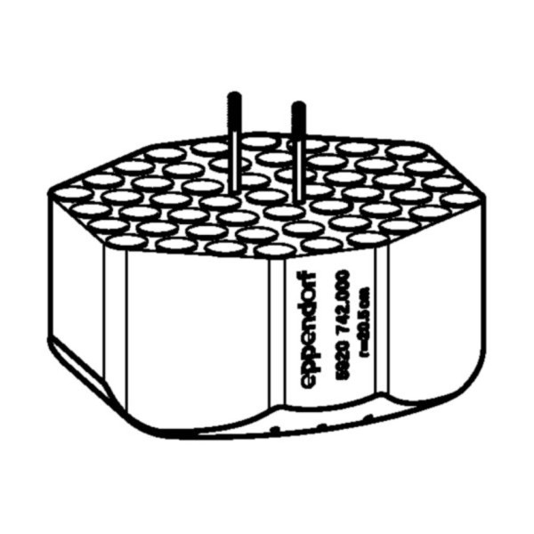 Eppendorf Adapter, für 51 Gefäße 5 mL FACS, für Rotor S-4xUniversal-Large, 2 Stück