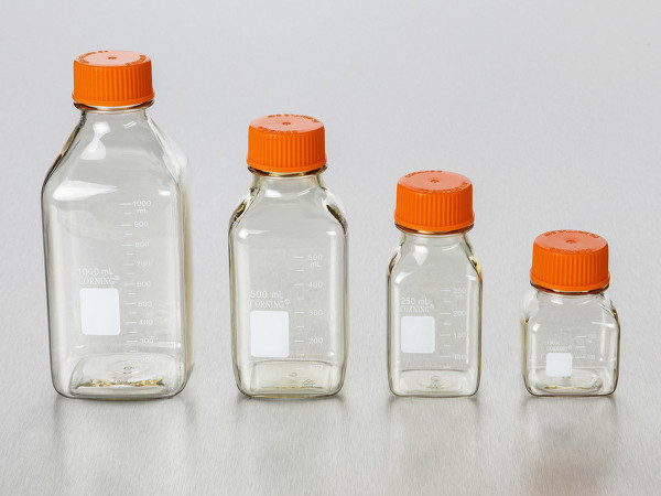 Corning® 1L Square Polycarbonate Storage Bottles with 45 mm Caps