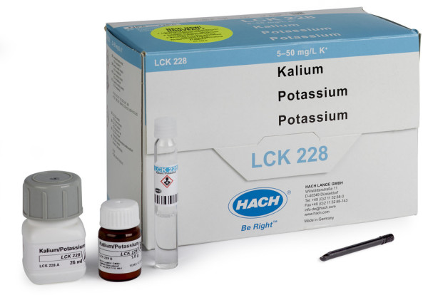 Hach Kalium Küvetten-Test, 5-50 mg/L K, 25 Bestimmungen