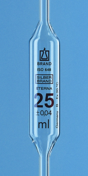BRAND Bulb pipette SILBERBRAND-ETERNA class B 0,5 ml, one-mark, AR-Glas