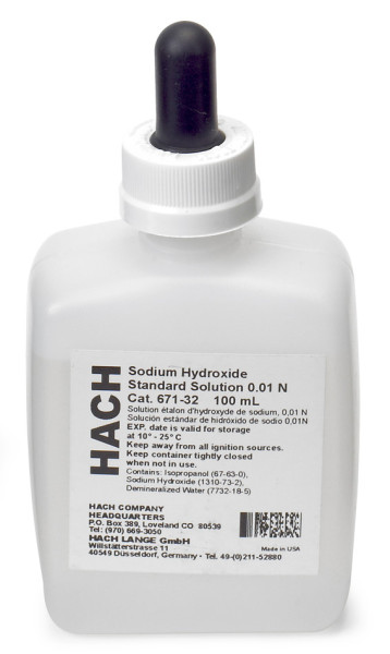 Hach Natriumhydroxyd-Standardlösung, 0,01 N, 100 mL (Tropfflasche)