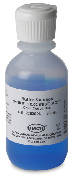 Hach Pufferlösung, pH 10,01, blaue Farbcodierung, 50 mL