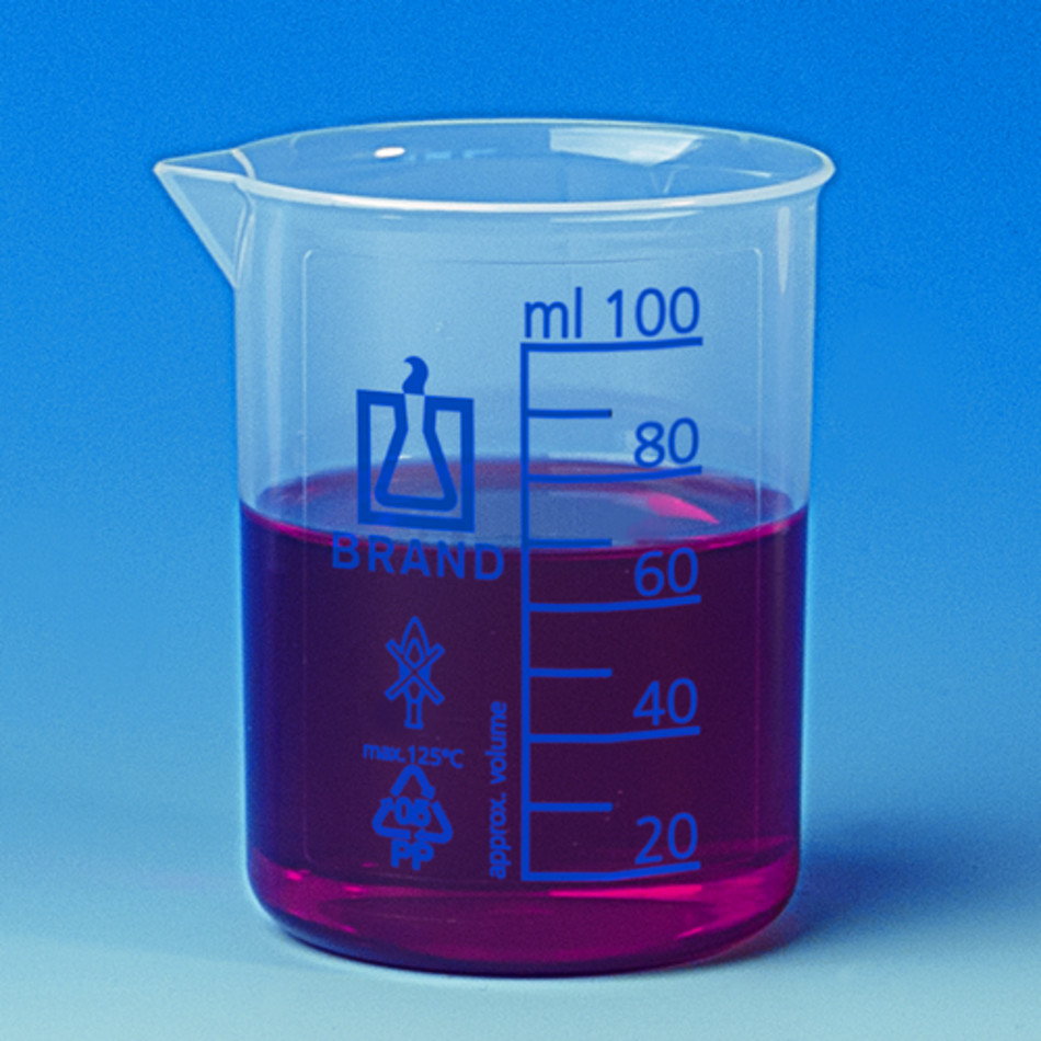 Beaker Low Form Pp 100 Ml 10 Ml Grad Blue Measuring Beaker Measuring Vessel 2013