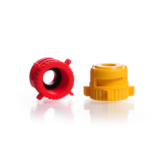 DWK KECK Screw cap for adapter KA, with sealing EPDM 12 mm, GL 14, yellow, KECK-ART.No. 15-10