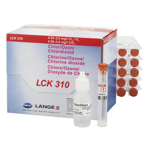 Hach Chlor/Ozon/Chlordioxid Küvetten-Test 0,05-2,0 mg/L Cl2, 24 Bestimmungen