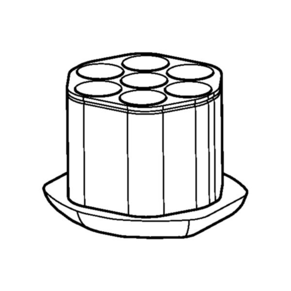 Eppendorf Adapter, for 7 tubes 50 mL conical, skirted, for Rotor S-4xUniversal, 2 pcs.