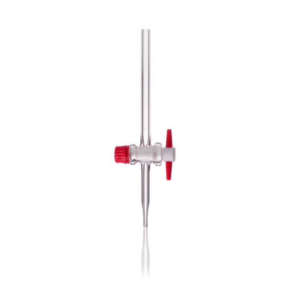 DWK DURAN® burette stopcocks, straight, complete with PTFE-keys, NS 12.5