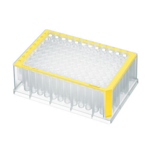 Eppendorf Deepwell Plate 96/1000 µL, wells clear, 1.000 µL, Sterile, yellow, 20 plates