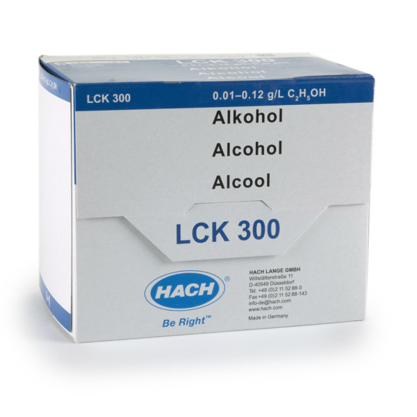 Hach Alkohol Küvetten-Test 0,01-0,12 g/L, 24 Bestimmungen