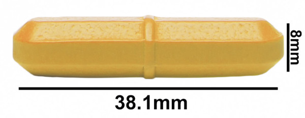 SP Bel-Art Spinbar Teflon Octagon MagneticStirring Bar; 38.1 x 8mm, Yellow