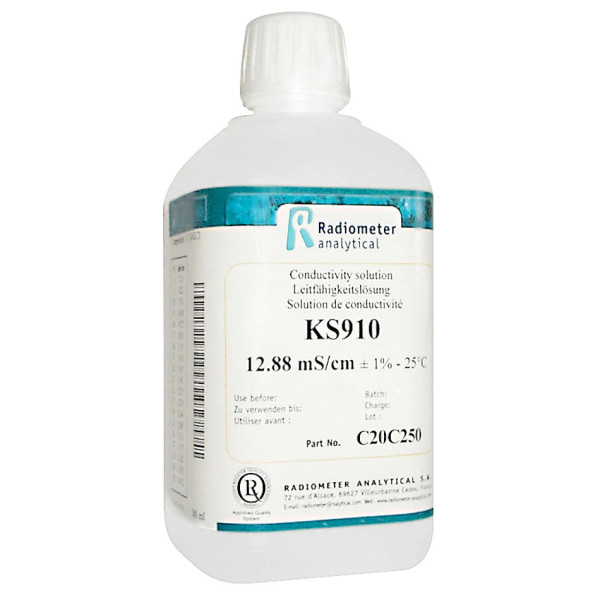 Hach Conductivity Standard Solution, 12.88 mS/cm, KCl, 500 mL