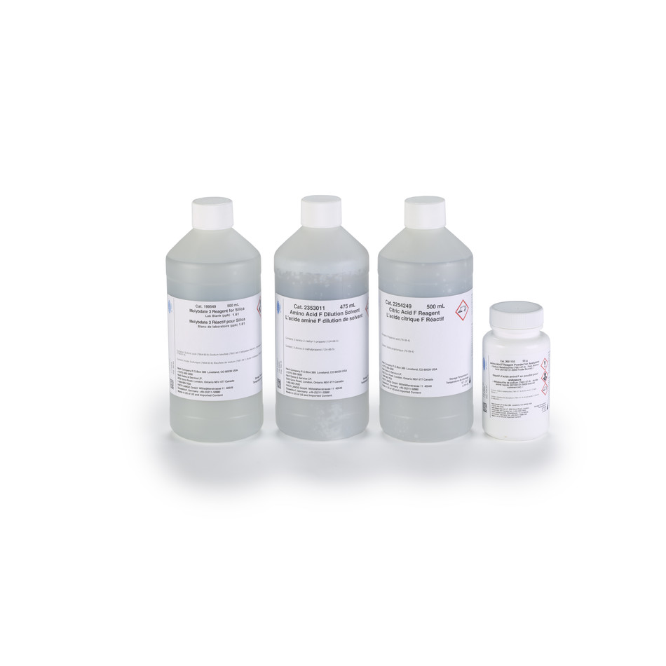 Hach Silica Reagent Set, Rapid Liquid, 3-1000 µg/LSiO₂