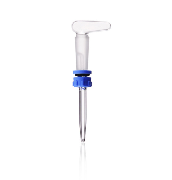 DWK DURAN® Burette stopcock keys, side entry, drilled and ground, with three part retaining device, NS 12,5, bore 2,5 mm