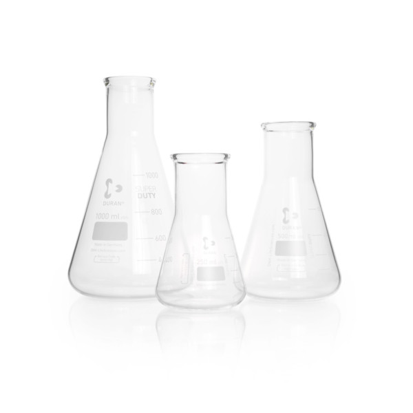 DWK DURAN® super duty Erlenmeyer flask, wide neck, with graduation, 250ml