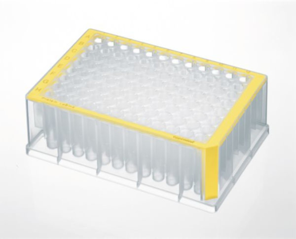 Eppendorf Deepwell Plate 96/1000 µL, Protein LoBind, 1.000 µL, PCR clean, yellow, 20 plate