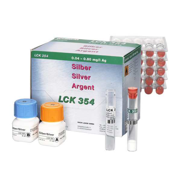 Hach Silber Küvetten-Test 0,04-0,8 mg/L Ag, 24 Bestimmungen, 25 Bestimmungen