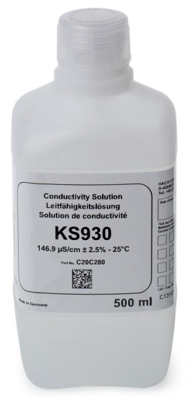 Hach Leitfähigkeitsstandardlösung, 146,9 µS/cm, KCl, 500 mL