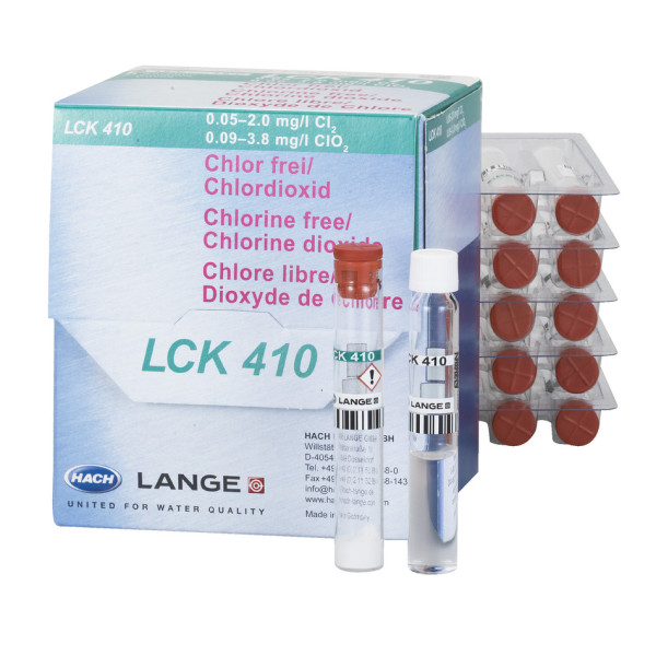 Hach Freies Chlor Küvetten-Test, 0,05-2,0 mg/L Cl2, 24 Bestimmungen