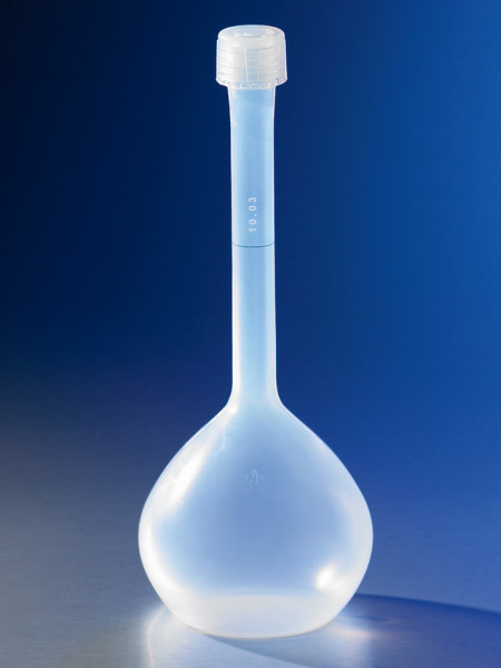 Corning® 25 mL Class A Reusable Plastic Volumetric Flask, Perfluoroalkoxy-copolymer with GL-18 Screw Cap