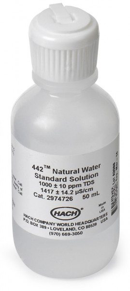 Hach Naturwasser-Standardlösung, 1.000 ppm gesamte gelöste Feststoffe (TDS), 50 mL