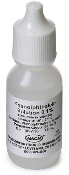 Hach Phenolphthalein indicator solution, 1 g/L, 15 mL