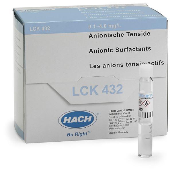 Hach Anionische Tenside, Küvetten-Test 0,1-4,0 mg/L, 25 Bestimmungen